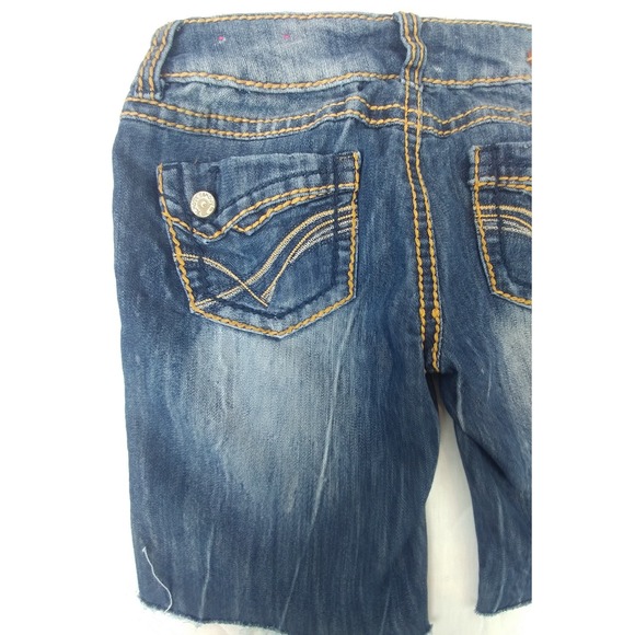 Almost Famous Denim Shorts Size 3 Distressed‎ Blue Almost Famous - Picture 7 of 12